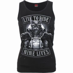 Spiral NINE LIVES - Razor Back Top Black