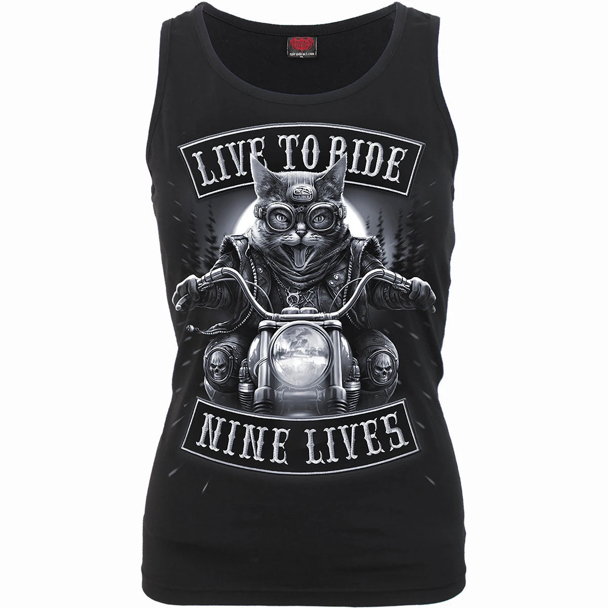 Spiral NINE LIVES - Razor Back Top Black