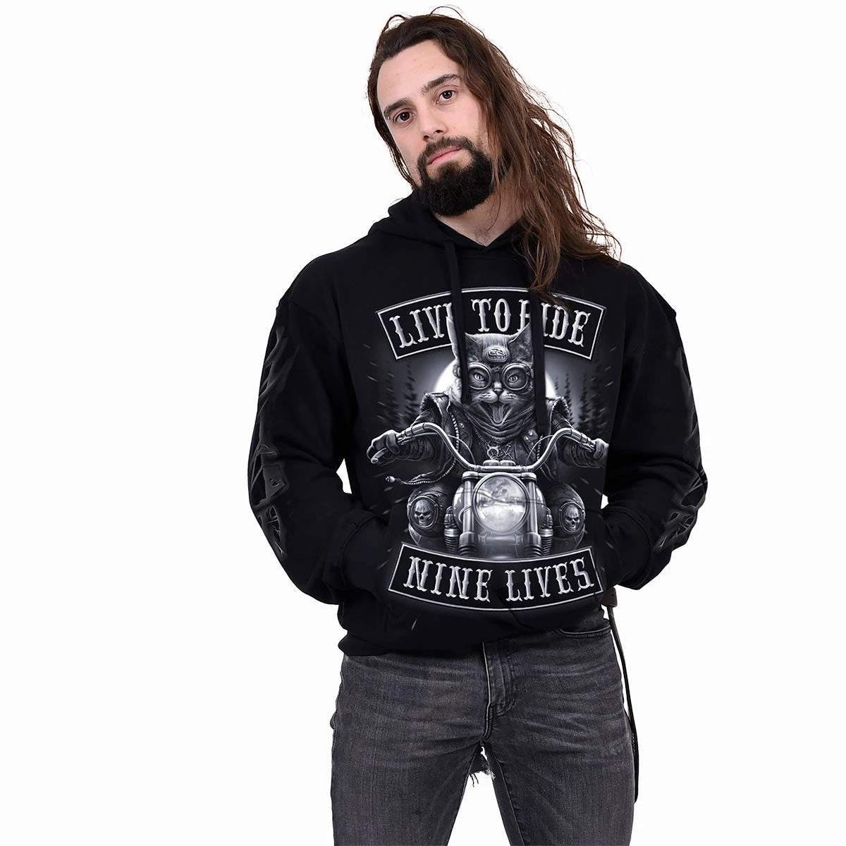 Spiral NINE LIVES - Hoody Black - Image 3