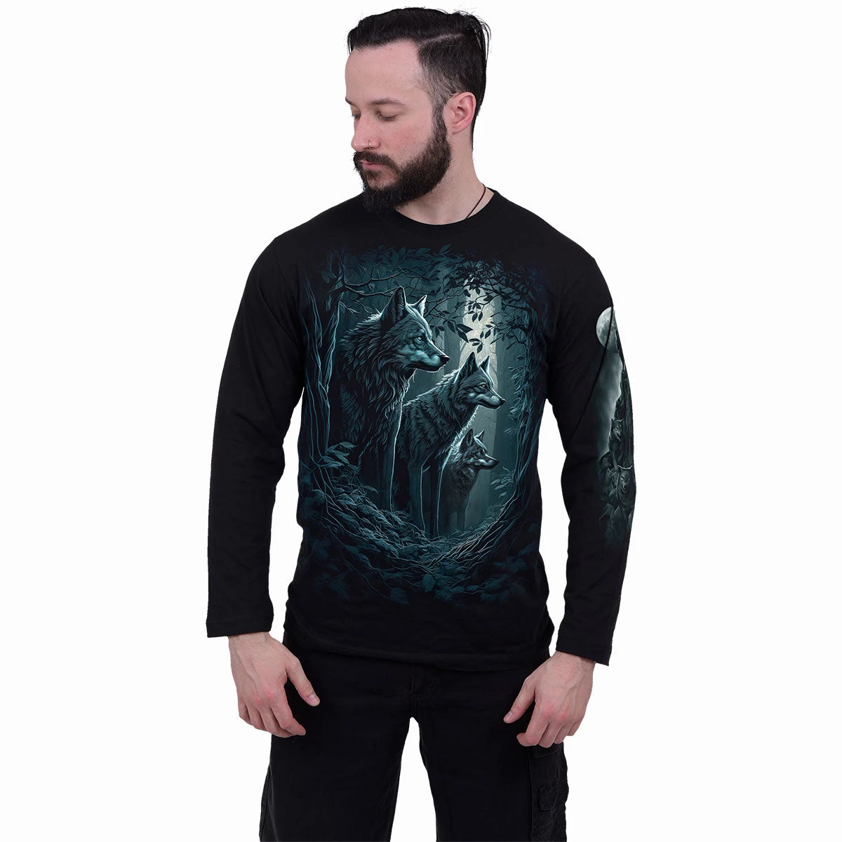 Spiral FOREST GUARDIANS - Longsleeve T-Shirt Black - Image 3
