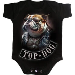 Spiral TOP DOG - Baby Sleepsuit Black
