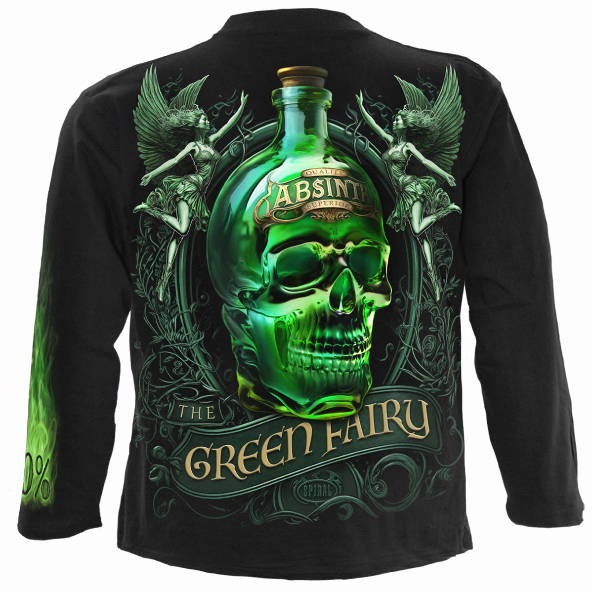 Spiral THE GREEN FAIRY - Longsleeve T-Shirt Black - Image 2