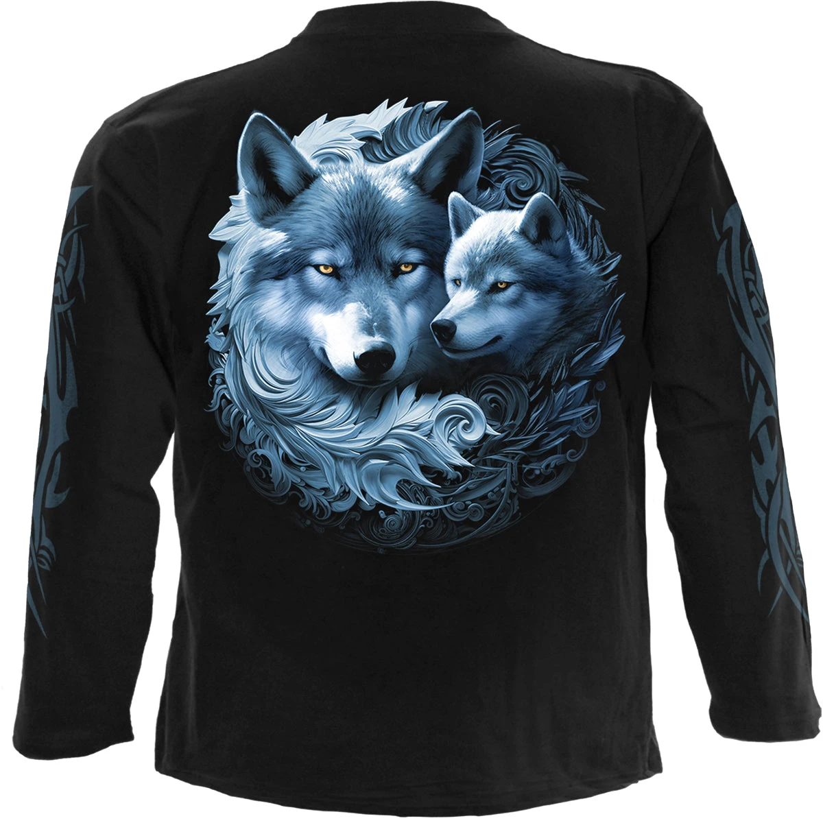 Spiral WOLF GUARDIAN - Longsleeve T-Shirt Black - Image 2