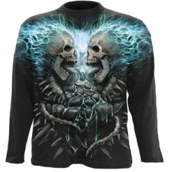 Spiral FLAMING SPINE - Allover Longsleeve T-Shirt Black