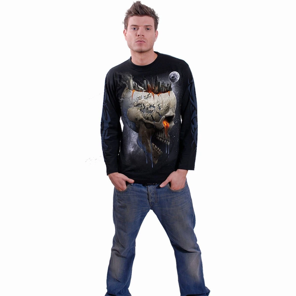 Spiral DEAD WORLD - Longsleeve T-Shirt Black - Image 3